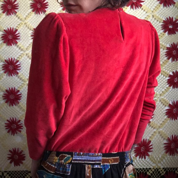 Vintage 80s Red and black Small Jumpers - Picture 4 of 4